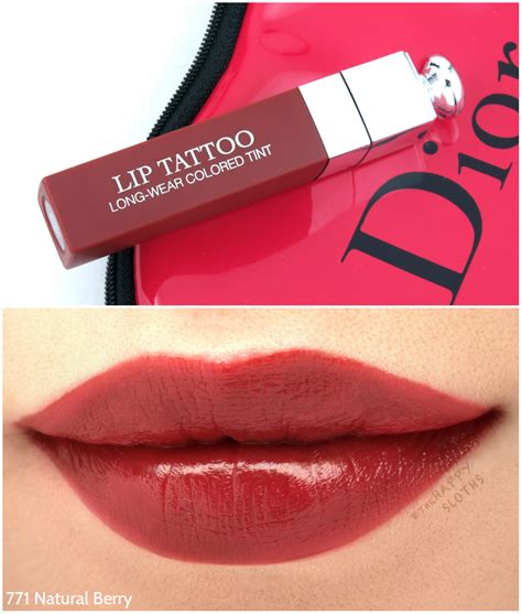 dior lip tattoo natural red swatch|dior addict lip tint shades.